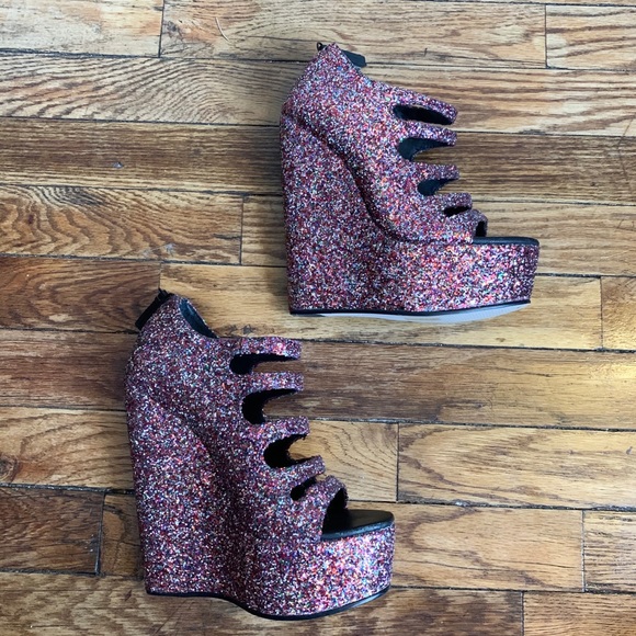 Vero Cuoio | glitter platform heels - Picture 3 of 12